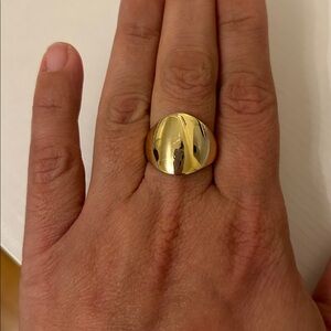14K Yellow Solid Gold Dome Ring